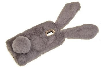 Etui z futerkiem króliczek do Xiaomi Redmi 8A szary