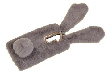 Etui z futerkiem króliczek do Xiaomi Redmi Note 8 Pro szary