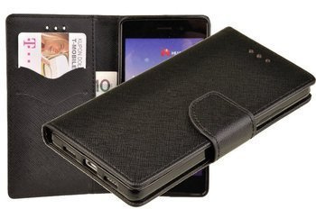 Etui portfel Fancy Case do Huawei P8 Lite czarny