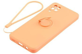 Etui Pastel Ring do Samsung Galaxy A12 / M12 pomarańczowy