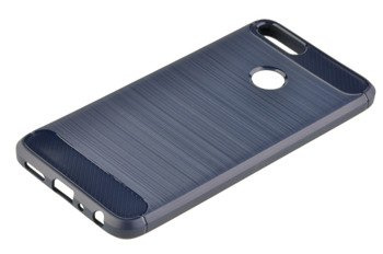 Wytrzymałe etui Back Case Carbon do HUAWEI P Smart niebieski