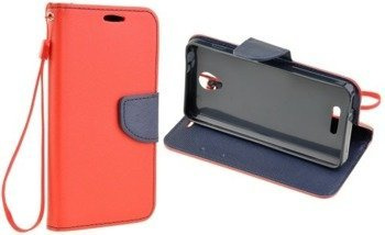 Etui Portfel Fancy Case do ALCATEL POP 4 5.0 czerwony