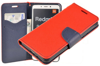 Etui portfel Fancy Case do XIAOMI REDMI 6 / 6A czerwony