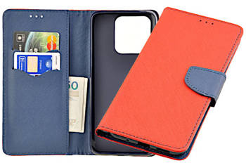 Etui portfel Fancy Case do Xiaomi Redmi 10C czerwony