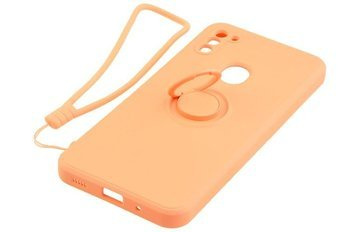 Etui Pastel Ring do Samsung Galaxy M11 / A11 pomarańczowy