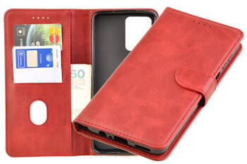 Etui portfel Wallet do Motorola Moto G54 5G czerwony