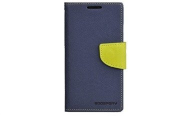 Oryginalne Etui portfel Mercury Fancy Case do SAMSUNG GALAXY ALPHA G850 niebieski
