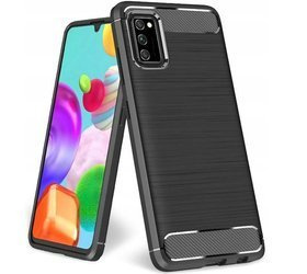 Wytrzymałe etui Back Case Carbon do Samsung Galaxy A41 czarny