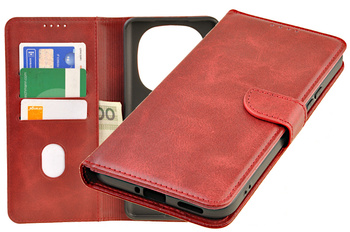 Etui portfel Wallet do Xiaomi Redmi Note 15 PRO+ / PRO Plus 5G czerwony