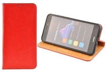 Skórzane Etui Book Cover do HUAWEI P9 LITE 2017 / P8 LITE 2017 czerwony