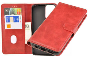 Etui portfel Wallet do Motorola Moto G34 5G czerwony