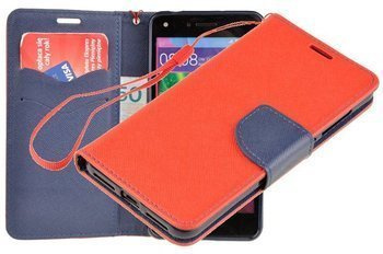 Etui portfel Fancy Case do HUAWEI Y5II / Y6II Compact czerwony