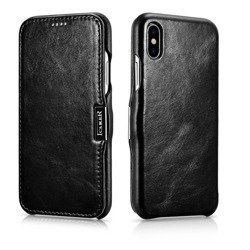 Etui ICARER VINTAGE do Apple iPhone X / Xs czarny