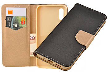 Etui portfel Fancy Case do Xiaomi Redmi 9A / 9AT czarno-złoty