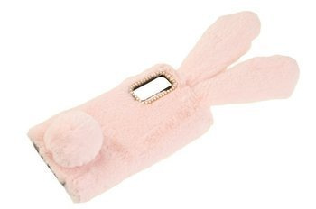 Etui z futerkiem króliczek do Samsung Galaxy S21+ / S20 Plus 5G różowy