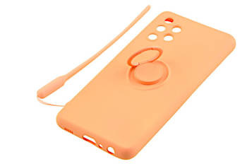 Etui Pastel Ring do Samsung Galaxy A32 4G pomarańczowy