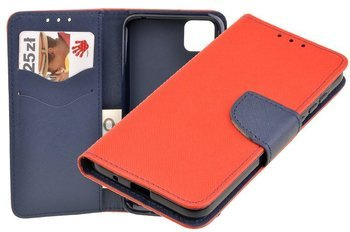 Etui portfel Fancy Case do Huawei Y5p czerwony
