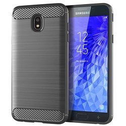 Wytrzymałe etui Back Case Carbon do Samsung Galaxy J7 2017 szary