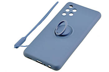 Etui Pastel Ring do Samsung Galaxy A32 4G granatowy