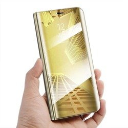 Etui Clear View Cover do Samsung Galaxy A70 A705 złoty
