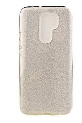Etui brokatowe Shc do Xiaomi Redmi 9 srebrny