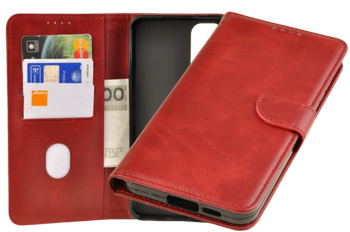 Etui portfel Wallet do Samsung Galaxy S24 FE czerwony