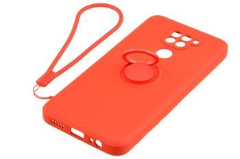 Etui Pastel Ring do Xiaomi Redmi Note 9 czerwone