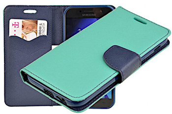 Etui portfel Fancy Case do Samsung Galaxy A5 2017 miętowy