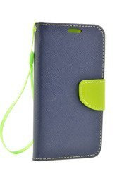 Etui portfel Fancy Case do ALCATEL PIXI 4 4.0 / ORANGE RISE 31 niebieski