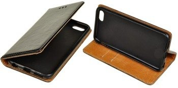 SKÓRZANE ETUI BOOK COVER do APPLE iPhone 6 / 6S czarny