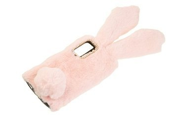 Etui z futerkiem króliczek do Samsung Galaxy S21 5G różowy