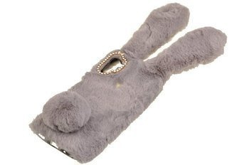 Etui z futerkiem króliczek do Samsung Galaxy M11 / A11 szary