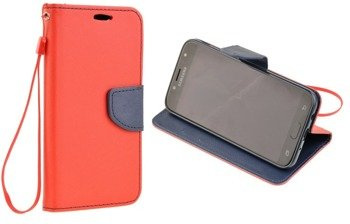 Etui Portfel Fancy Case do SAMSUNG GALAXY J7 2017 J730 czerwony