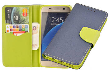 Etui portfel Fancy do Samsung Galaxy S7 niebieski