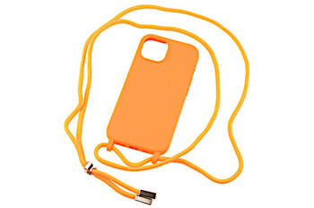 Etui ze sznurkiem RCK do Apple iPhone 15 pomarańczowy