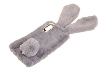 Etui z futerkiem króliczek do Xiaomi Redmi 9A / 9AT szary