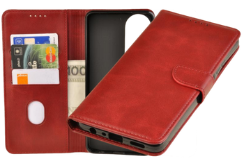 Etui portfel Wallet do Oppo A60 4G czerwony