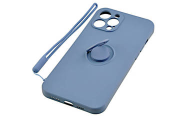 Etui Pastel Ring do Apple iPhone 12 Pro Max granatowy