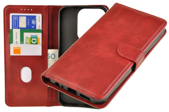 Etui portfel Wallet do Xiaomi Redmi 15C czerwony
