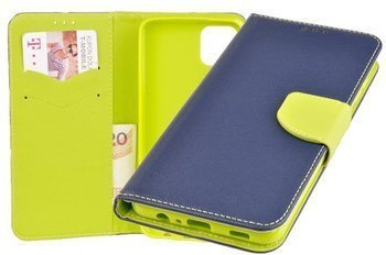 Etui portfel Fancy Case do Samsung Galaxy A12 niebieski