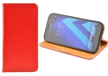 Skórzane Etui Book Cover do SAMSUNG GALAXY A5 2017 A520 czerwony