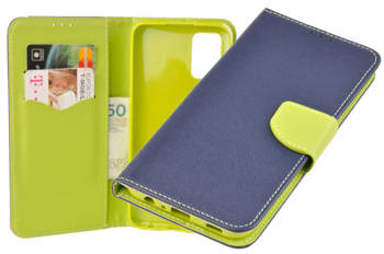 Etui portfel Fancy Case do Samsung Galaxy A03s niebieski