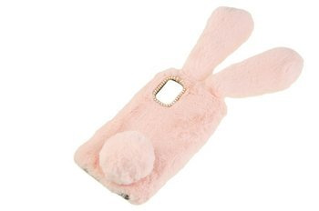Etui z futerkiem króliczek do Oppo A52 / 72 różowy