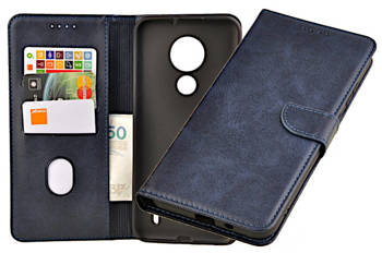 Etui portfel Wallet do Nokia C21 granatowy