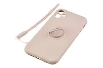 Etui Pastel Ring do Apple iPhone 11 szary