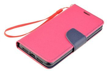 Etui portfel Fancy Case do HUAWEI P20 różowy