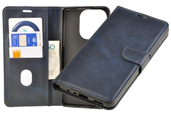 Etui portfel Wallet do Oppo A5 Pro 5G granatowy