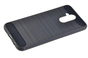 Wytrzymałe etui Back Case Carbon do HUAWEI MATE 20 Lite szary