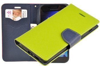 Etui portfel Fancy Case do Samsung Galaxy A5 2017 limonka