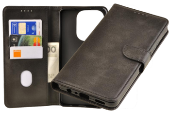 Etui portfel Wallet do Oppo A40 / A40m czarny